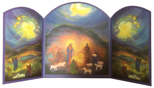S6001 The Holy Family with the Shepherds - Advent piece A Triptych