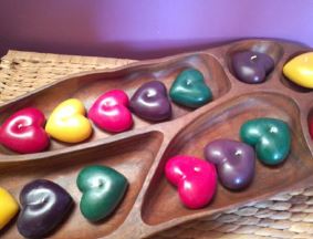 Golden Heart sweet heart candle Beeswax candles