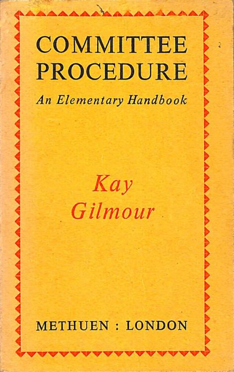 Committee Procedure: An Elementary Handbook