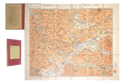 Stanford's War Maps No. 18: Half Inch Map of the Battle Front between The Somme & Soissons