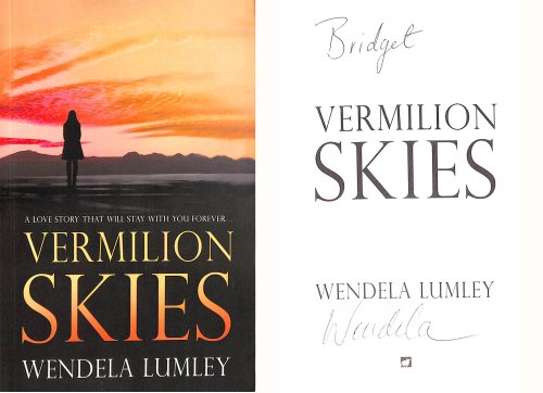 Vermilion Skies, Gift inscription by the author