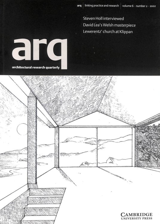 Image for arq: Architectural Research Quarterly: Volume 6, Part 2 arq: Architectural Research Quarterly: Volume 6, Part 2