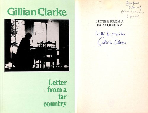 Letter from a Far Country, Gift inscription by the author