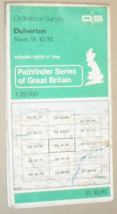 Dulverton. Sheet SS 82/92 1:25000 Map [Pathfinder 1256]