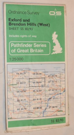 Exford and Brendon Hills (West). 1:25000 Map Sheet SS 83/93 [Pathfinder 1235]
