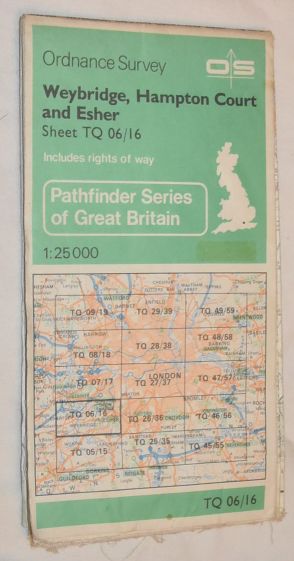 Weybridge, Hampton Court and Esher. 1:25000 Map Sheet TQ 06/16 [Pathfinder 1190]