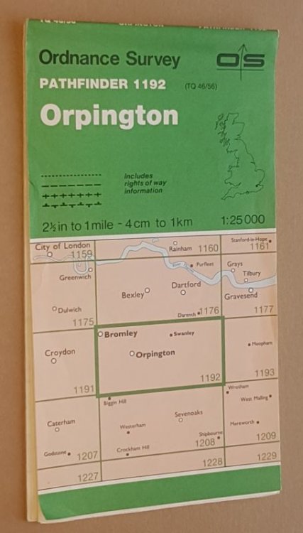 Orpington: Pathfinder Map Sheet 1192 (TQ 46/56)