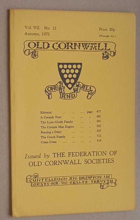 Image for Old Cornwall vol.VII, no.11, Autumn 1972 Old Cornwall vol.VII, no.11, Autumn 1972