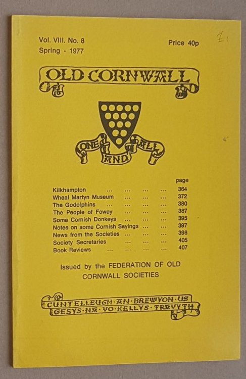 Image for Old Cornwall vol.VIII, no.8, Spring 1977 Old Cornwall vol.VIII, no.8, Spring 1977