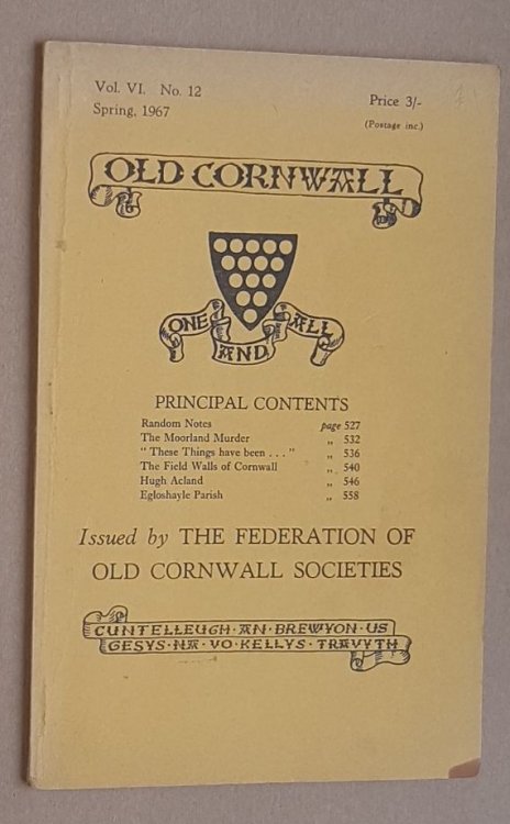 Image for Old Cornwall vol.VI, no.12, Spring 1967 Old Cornwall vol.VI, no.12, Spring 1967