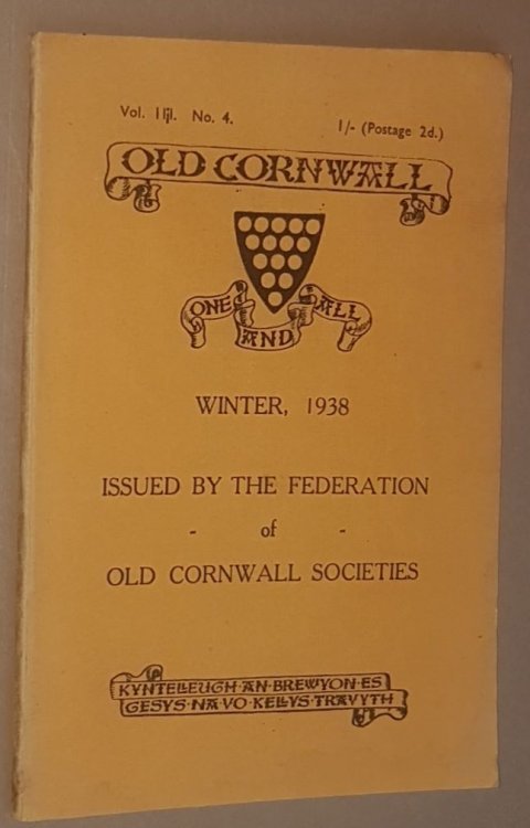 Old Cornwall vol.III, no.4, Winter 1938