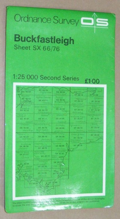 Buckfastleigh. 1:25000 Second Series Map Sheet SX 66/76 [Pathfinder 1341]