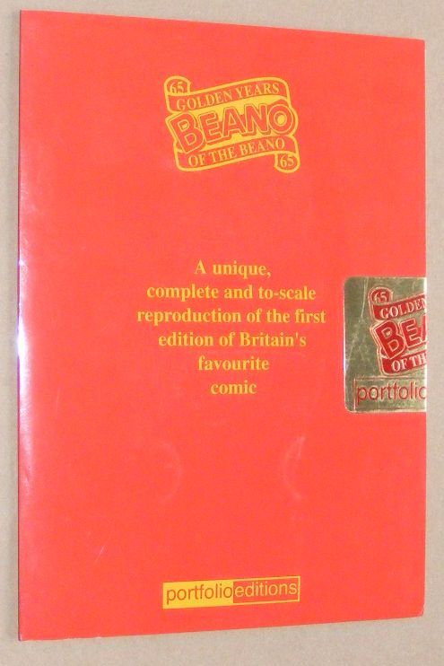 Five facsimile editions of The Beano: No.1 (with free gift), the first edition with Biffo the Bear on the cover, the first Bast Street Kids edition, No.1000 and No.2000, all with phonecard
