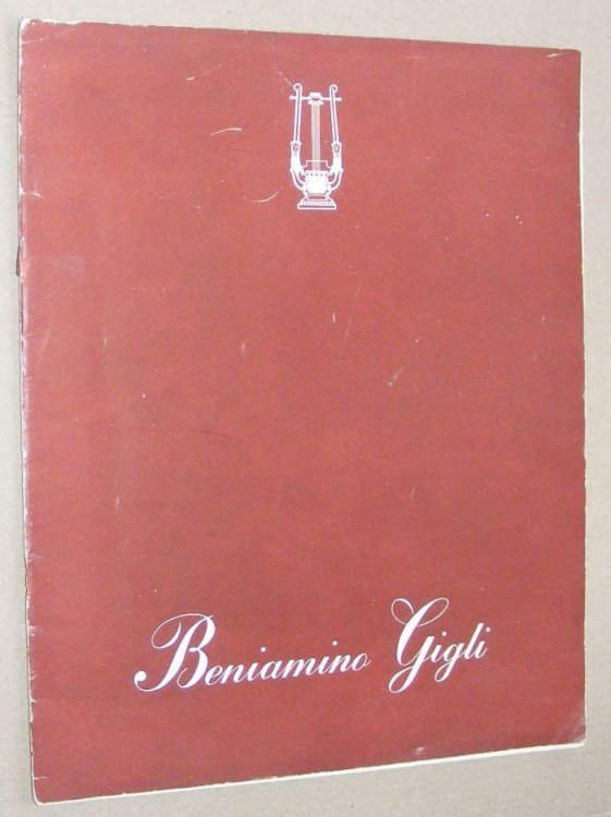 Beniamine Gigli by arrangement with Jack Hylton, Recital Tour Spring 1949. Programme and Notes