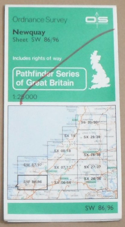 Newquay. 1:25000 Pathfinder Map SW 86/96 [1346]
