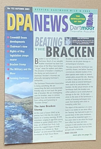 Image for DPA News No.152, Autumn 2003. The Newsletter of the Dartmoor Preservation Association DPA News No.152, Autumn 2003. The Newsletter of the Dartmoor Preservation Association