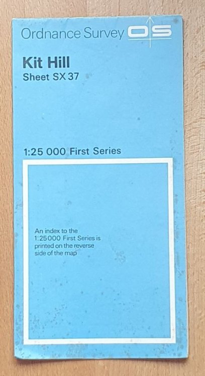 Kit Hill, Sheet SX 37 1:25000 First Series Map