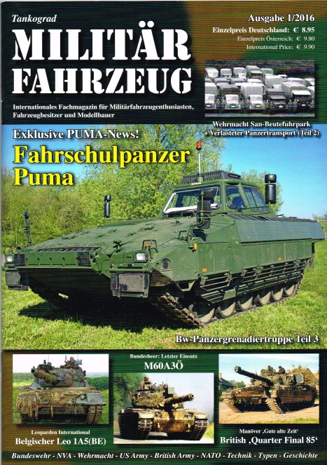 TANKOGRAD MILITARFAHRZEUG 1/2016 (GERMAN TEXT)