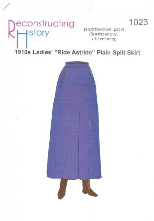 RH1023: LADIES' 1910S RIDE ASTRIDE PLAIN SPLIT SKIRT