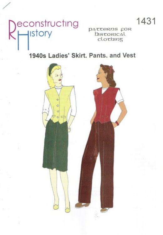 RH1431: 1940S LADIES SKIRT, PANTS, AND VEST