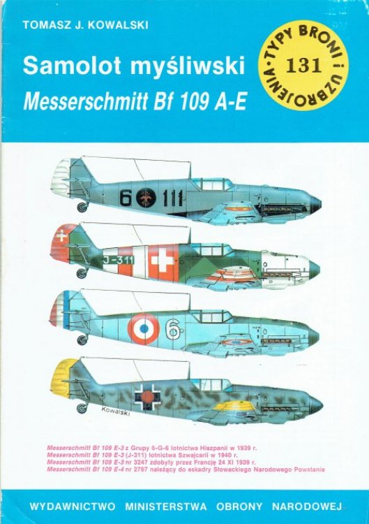 Image for SAMOLOT MYSLIWSKI MESSERSCHMITT BF 109 A-E (POLISH TEXT) SAMOLOT MYSLIWSKI MESSERSCHMITT BF 109 A-E (POLISH TEXT)