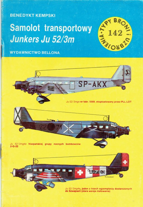 Image for SAMOLOT TRANSPORTOWY JUNKERS JU 52/3M (POLISH TEXT) SAMOLOT TRANSPORTOWY JUNKERS JU 52/3M (POLISH TEXT)