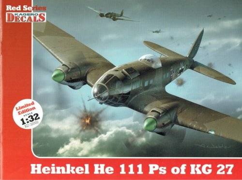 Image for KAGERO DECALS RED SERIES : HEINKEL HE 111 PS OF KG 27 (1: 32 SCALE) KAGERO DECALS RED SERIES : HEINKEL HE 111 PS OF KG 27 (1: 32 SCALE)