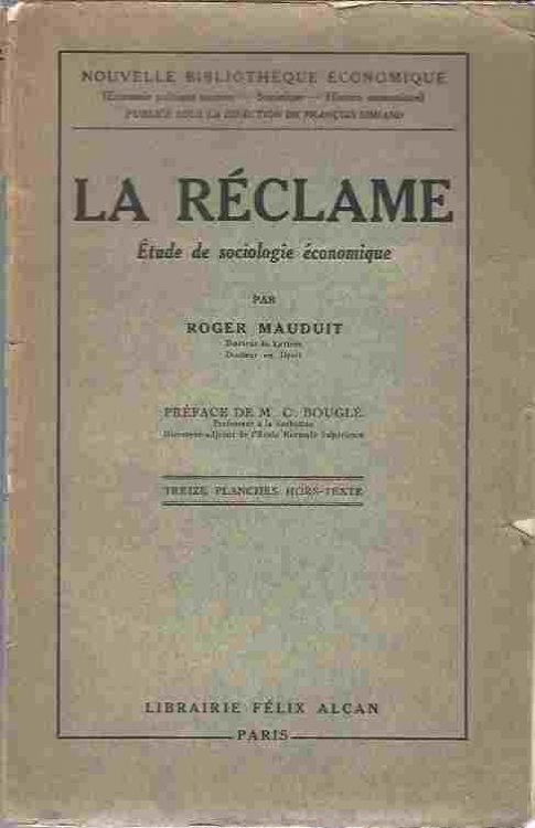 Image for La Reclame, etude de sociologie economique La Reclame, etude de sociologie economique