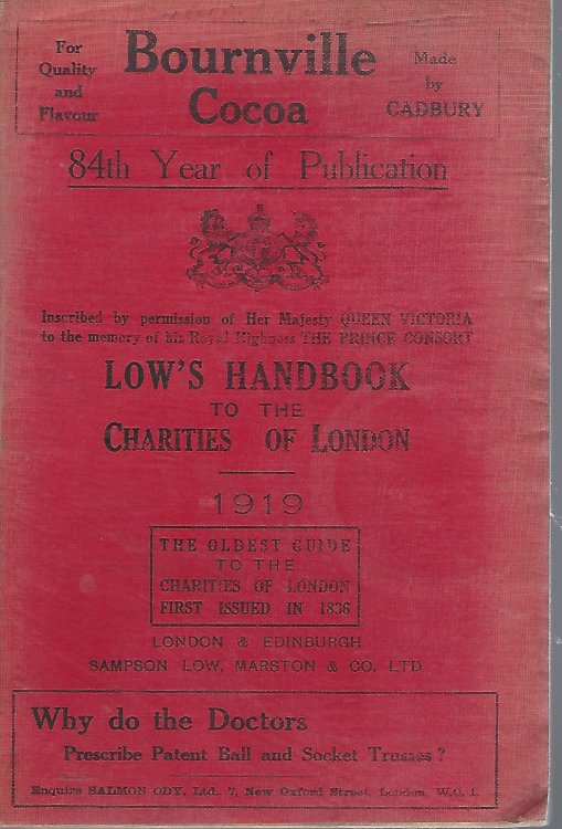 Image for Low's Handbook to the Charities of London, Giving the Object and Office of over 1200 Charitable Institutions Low's Handbook to the Charities of London, Giving the Object and Office of over 1200 Charitable Institutions