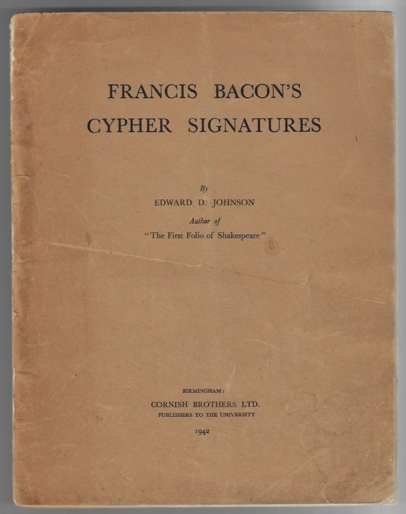 Image for Francis Bacon's Cypher Signatures Francis Bacon's Cypher Signatures