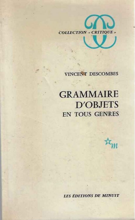 Image for Grammaire D'objets En Tous Genres Grammaire D'objets En Tous Genres
