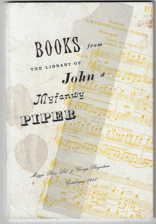 Image for Books from the Library of John & Myfanwy Piper, Part 1. Catalogue 1240. Books from the Library of John & Myfanwy Piper, Part 1. Catalogue 1240.