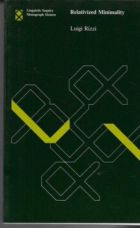 Image for Relativized Minimality Volume 16 Relativized Minimality Volume 16
