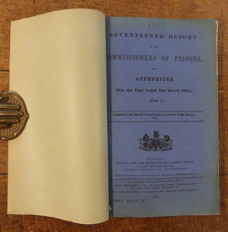 Seventeenth Report of the Commissioners of Prisons with Appendices 1894
