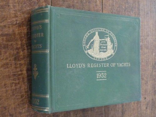 Image for Lloyd's Register of Yachts 1952 Lloyd's Register of Yachts 1952