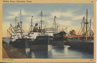 Harbor Scene, Galveston, Texas