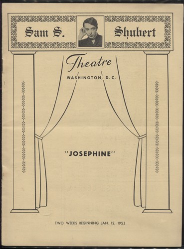 Image for Playbill: Josephine, Two Weeks Beginning Jan. 12, 1953 Playbill: Josephine, Two Weeks Beginning Jan. 12, 1953