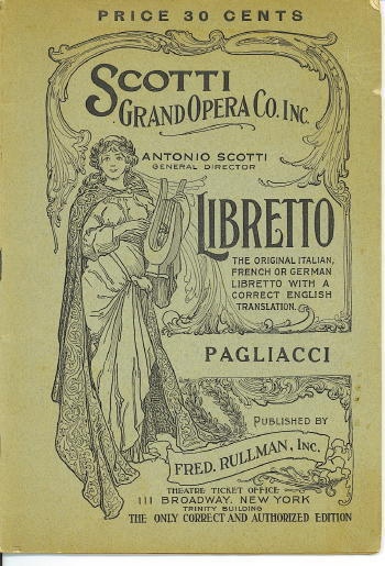 Image for Pagliacci (Punchinello) Opera in Two Acts Pagliacci (Punchinello) Opera in Two Acts