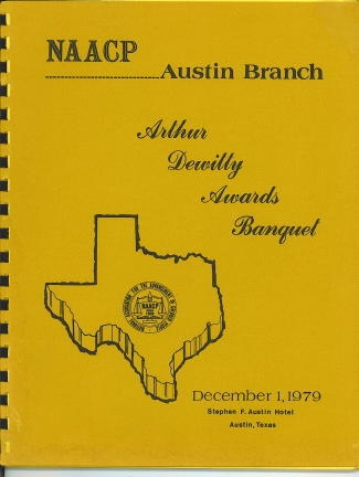 Image for Arthur Dewitty Awards Banquet, December 1, 1979 Stephen F. Austin Hotel, Austin, Texas Arthur Dewitty Awards Banquet, December 1, 1979 Stephen F. Austin Hotel, Austin, Texas