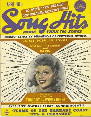 Image for Song Hits: April 1945: Rita Hayworth Song Hits: April 1945: Rita Hayworth