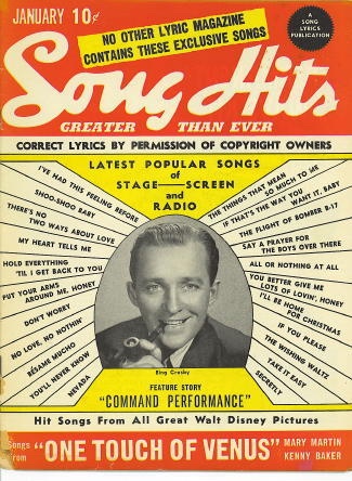 Image for Song Hits: January 1944: Bing Crosby Song Hits: January 1944: Bing Crosby