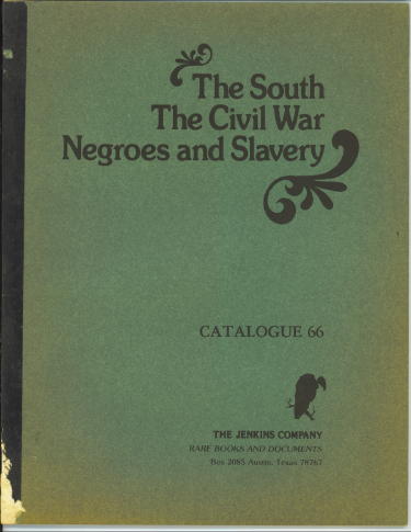 The South, The Civil War, Negroes And Slavery: Catalogue 66