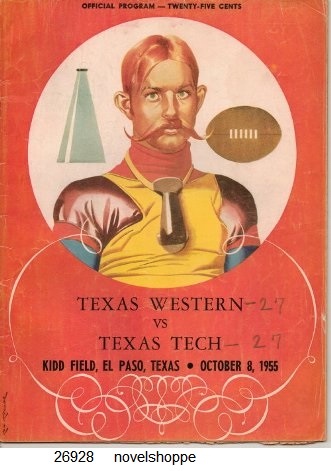 . .Texas Western Vs Texas Tech. . . Kidd Field, El Paso, Texas, October 8, 1955 Official Program