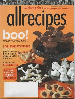 Image for Allrecipes Magazine, September / October 2015 Boo! Cute, Clever, Treats Allrecipes Magazine, September / October 2015 Boo! Cute, Clever, Treats