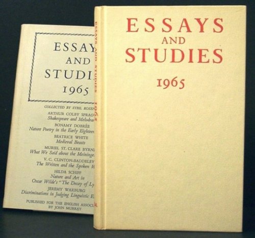 Image for Essays and Studies 1965. Being Volume Eighteen of the New Series of Essays and Studies Collected for the English Association Essays and Studies 1965. Being Volume Eighteen of the New Series of Essays and Studies Collected for the English Association