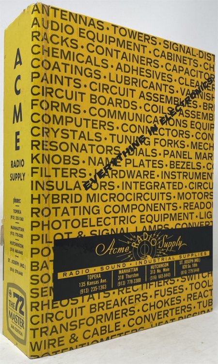 The Radio Electronic Master: Official Catalog of Electronic Parts, Instruments and Equipment Sold through Distributors