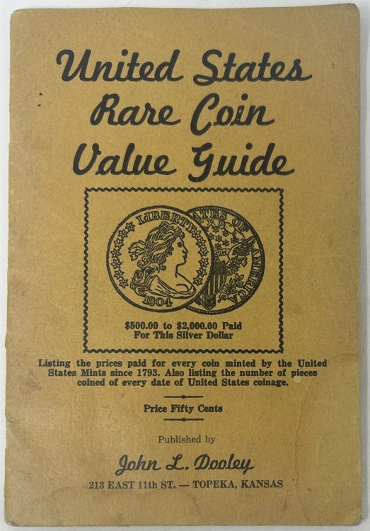 United States Rare Coin Value Guide: Listing the prices paid for every coin minted by the United States Mints since 1793. Also listing the number of pieces coined of every date of United States coinage.