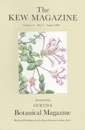 Image for The Kew Magazine, Volume 11 part 3 (incorporating Curtis's Botanical Magazine) - with articles on Edmond Boissier The Kew Magazine, Volume 11 part 3 (incorporating Curtis's Botanical Magazine) - with articles on Edmond Boissier