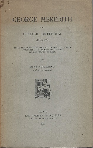 Image for George Meredith and British Criticism (1851 - 1909) George Meredith and British Criticism (1851 - 1909)