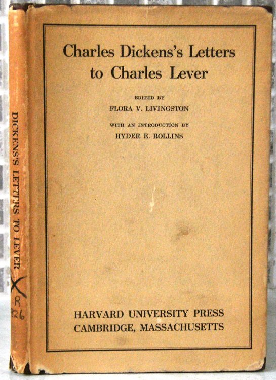 Image for Charles Dickens Letters to Charles Lever Charles Dickens Letters to Charles Lever